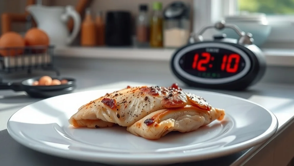 Hur länge kan tillagad kyckling stå framme